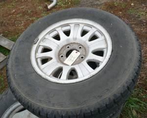 4 tires (2 steel, 2 alum wheels) 24575R17