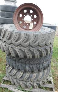 3 tires 1740-16.5, 4 wheels