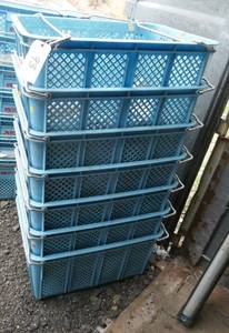 Stack of 7 totesbaskets 26x18x13
