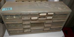 organizer box full of bolts, washers etc