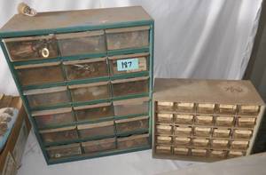 Two parts organizers with contents