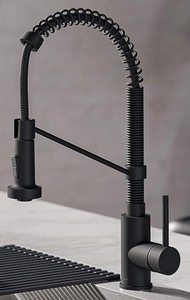 Kraus KPF-1610MB Bolden 18-Inch Commercial Kitchen Faucet with Dual Function Pull-Down Sprayhead in all-Brite Finish, 18 inch, Matte Black - NEW