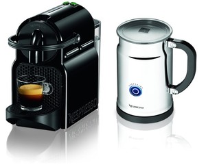 Nespresso Inissia Espresso Maker with Aeroccino Plus Milk Frother, Black, Doesnt Look Used, Electronics Work.