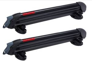YAKIMA, PowderHound 6 Ski & Snowboard Mount, Fits Up to 6 Pairs of Skis or 4 Snowboards, Rides Quietly, Fits Most Roof Racks, Black, NEW
