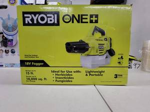 RYOBI ONE 18-Volt Lithium-Ion Cordless Mister with 2.0 Ah Battery and Charger Included, NEW, TESTED WORKS.