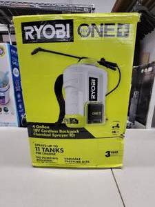 RYOBI ONE 18V Cordless Battery 4 Gal. Backpack Chemical Sprayer with 2.0 Ah Battery and Charger, P2860 - NEW Tested Works