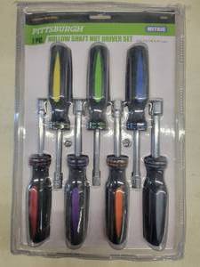 PITTSBURGH Hollow Shaft Metric Nut Driver Set  7 Pc., NEW