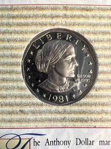 1981 US SUSAN B ANTHONY DOLLAR IN INFO PAGE