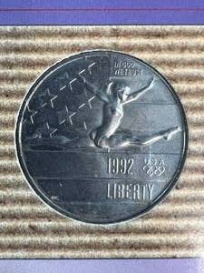 1992 US OLYMPIC HALF DOLLAR IN INFO PAGE