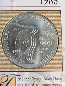 1983 US OLYMPIC DOLLAR IN INFO PAGE