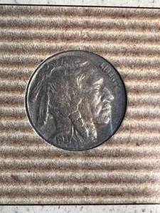 1937 US BUFFALO NICKEL IN INFO PAGE