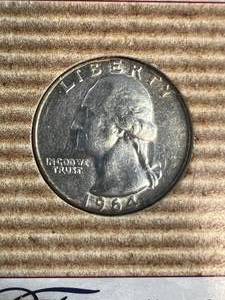 1964 US WASHINGTON QUARTER IN INFO PAGE