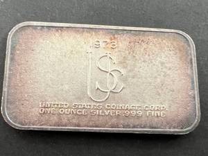 1 TROY OZ .999 FINE SILVER US COINAGE CORP. BAR