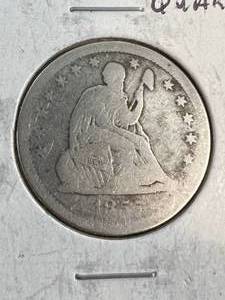 1855 US SEATED LIBERTY QUARTER
