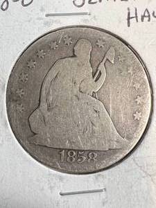1858-O US SEATED LIBERTY HALF DOLLAR