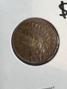 1893 US INDIAN HEAD CENT MS65