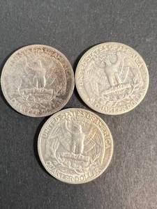 3 US WASHINGTON QUARTERS 1946P-D-S
