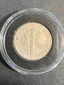 1917 US MERCURY DIME IN AIRTITE