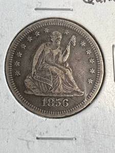 1856 US SEATED LIBERTY QUARTER