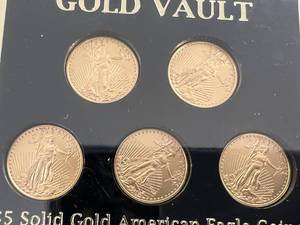 5 US 110TH OZ AMERICAN GOLD EAGLES