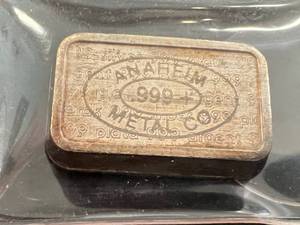 1 TROY OZ .999 FINE SILVER ASSAY BAR