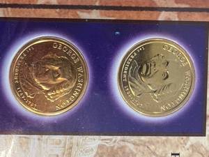 2007 US $1 GEORGE WASHINGTON GOLD PLATED COINS