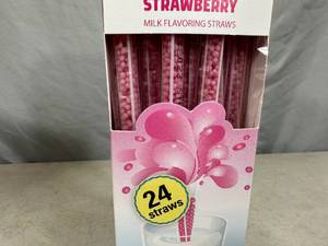 24 Milk Magic Strawberry Milk Flavoring Straws