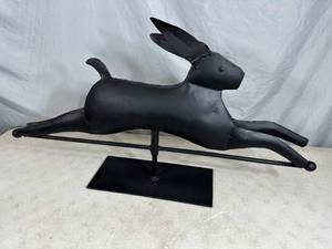 New Metal Rabbit Sculpture on Stand