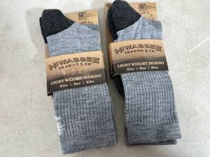 2 New Pairs Hiwassee Merino Wool Socks