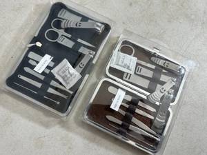 2 New Manicure  Pedicure Sets with Cases