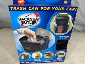New Backseat Butler Trashcan  Organizer for Car