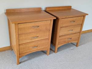 Pair of Heartland Oak Mission Style Nightstands