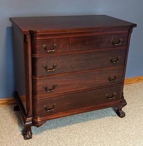 Vintage Mahogany Claw Foot Dresser
