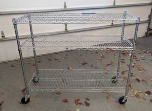 Shelf Tech Rolling Metal Storage Shelf