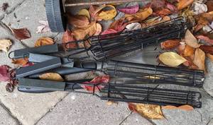 Weber Charcoal Grill and Kabobs Grilling Baskets