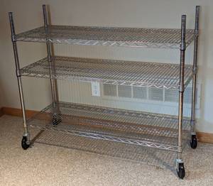 Shelf Tech Rolling Metal Storage Shelf