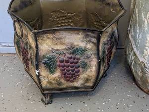 Pair of Decorative Metal Planters