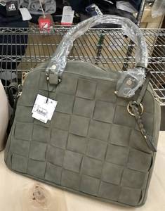 lot 92 image: One olive green purse and one black