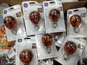 lot 133 image: 11 New Stained glass bulbs