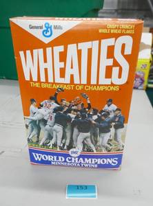 lot 153 image: Vintage 1987 Wheaties World Champion Twins - New never opened