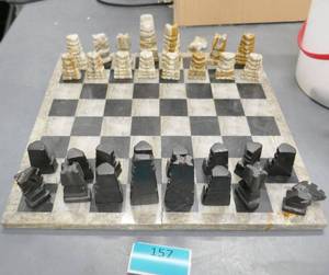 lot 157 image: Marble chess set