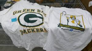 lot 168 image: Two Green Bay Packers tshirts size Mens XL