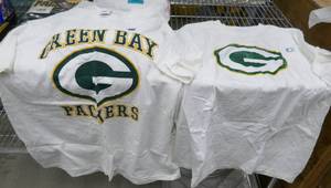 lot 169 image: Two Green Bay Packers tshirts size Mens XL
