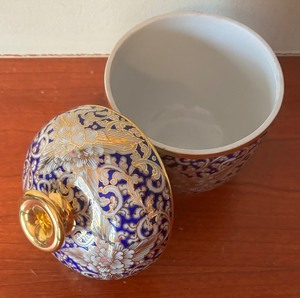 Pretty Porcelain Lidded Jar from Thailand