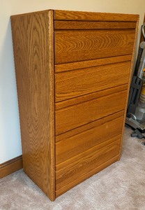 Oak 5 Drawer Dresser