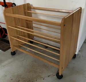 Portable Wooden Shoe Rack on Casters