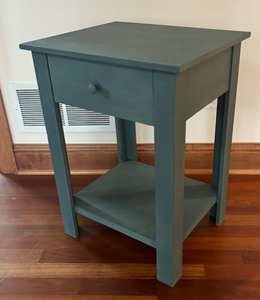 Beautiful Blue Accent Table with Drawer