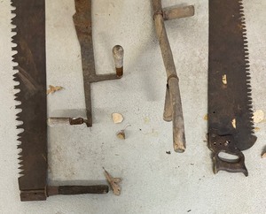 Vintage Tools including Vintage Two Man Saw