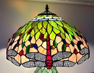 Dragonfly Design Stained Glass Table Lamp