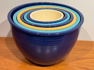 Vintage Seven Piece Fiesta Nesting Mixing Bowls Set